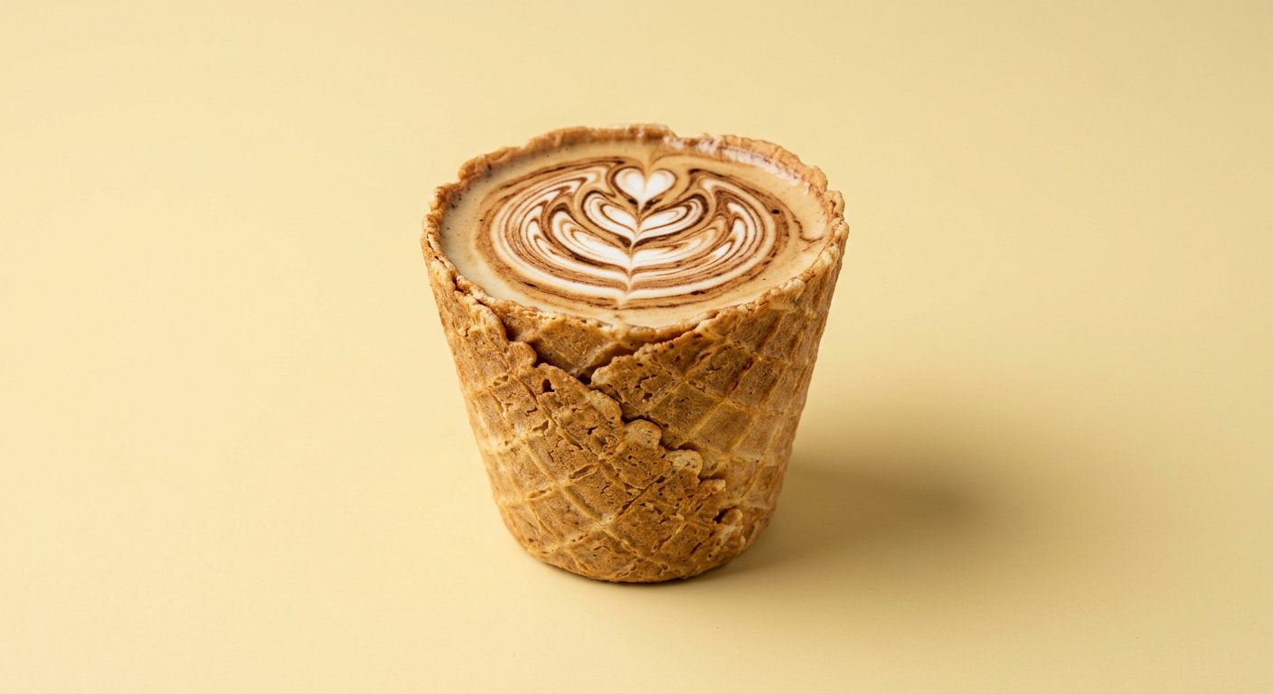 Vanilla edible cup flavour concept
